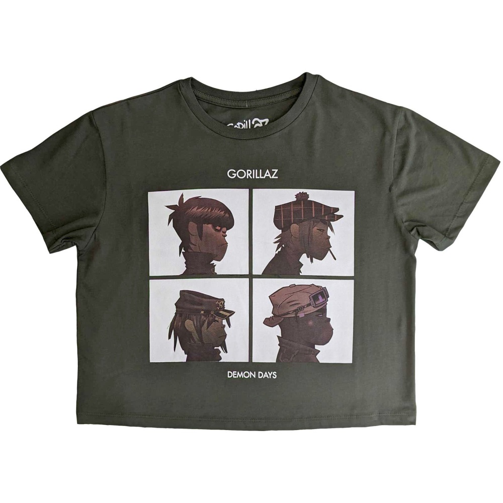 Gorillaz - Demon Days Crop top - Groen